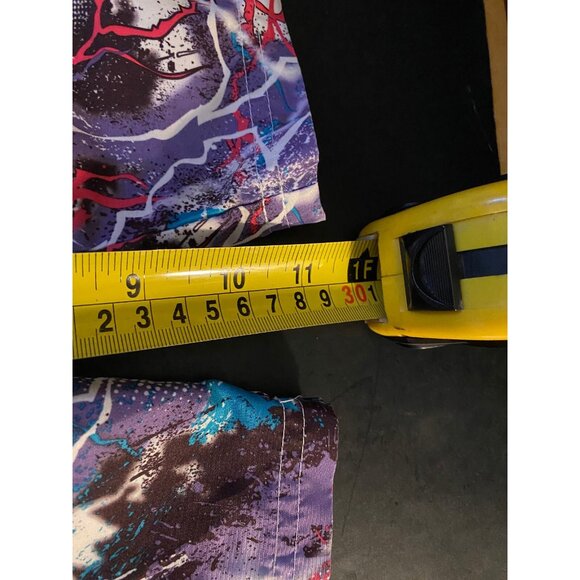 Vtg Ocean Pacific OP Board Shorts Boys XL Swim Trunks Tie Dye Lightning Lined - Picture 7 of 7